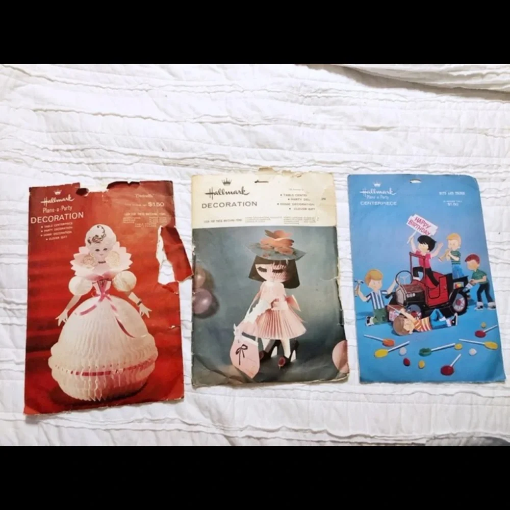 Vintage Hallmark Plans-A-Party Decorations Birthday Centerpieces